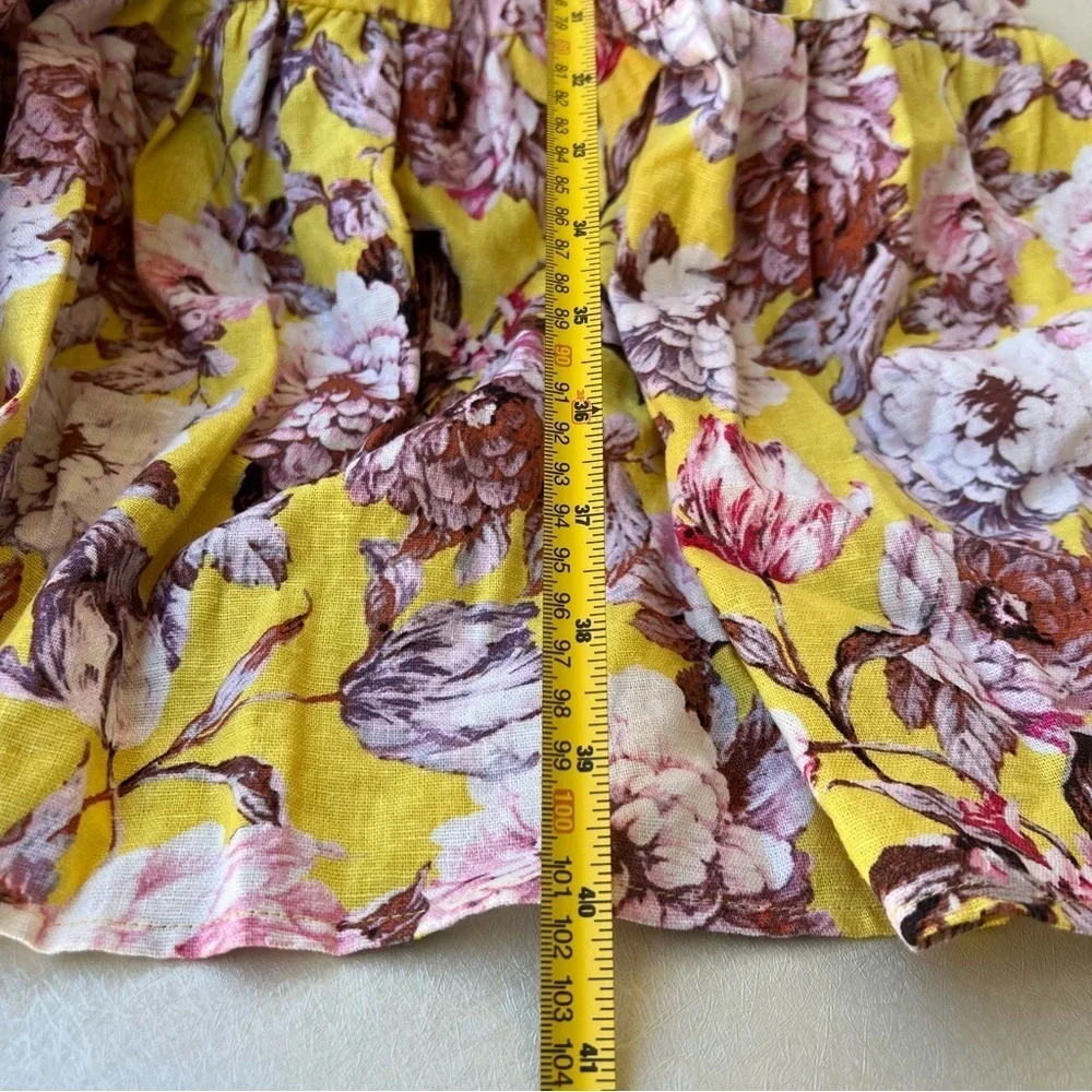 Bardot Labella Yellow Floral Midi Dress Women’s Size Small - Picture 5 of 11